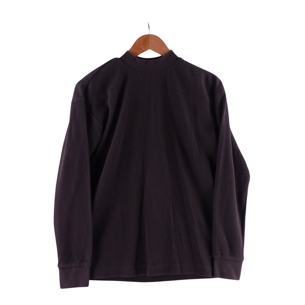 Fear of God Essentials Kids Size 10 Waffle Knit Thermal Mock Neck Top Grey